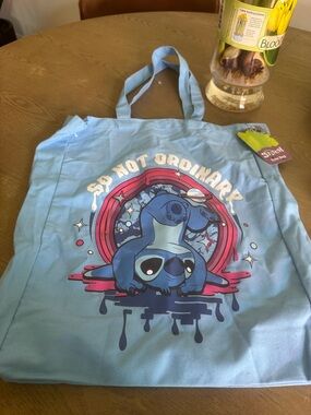 Disney Light Blue Stitch Tote Bag "So Not Ordinary"